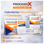 Calendarios personalizados impresos por Prografix para empresas y regalos corporativos.