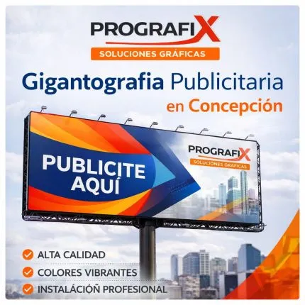 Gigantografía publicitaria en gran formato impresa por Prografix.