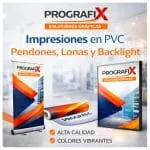 Impresión en PVC para pendones y lonas publicitarias.