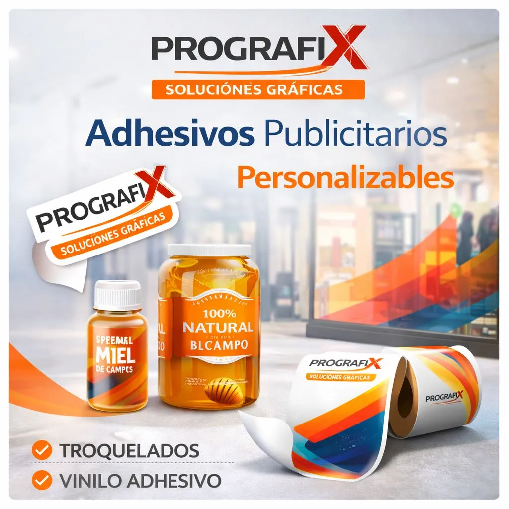 Adhesivos publicitarios personalizados impresos por Prografix.