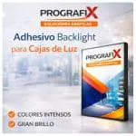 Adhesivo backlight para letreros luminosos.