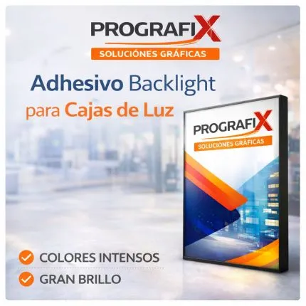 Adhesivo backlight para letreros luminosos.