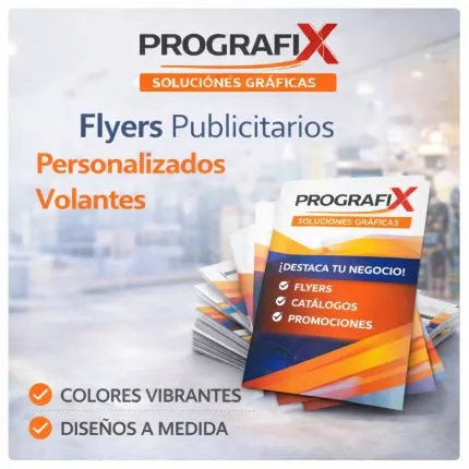 Flyers publicitarios personalizados impresos por Prografix.