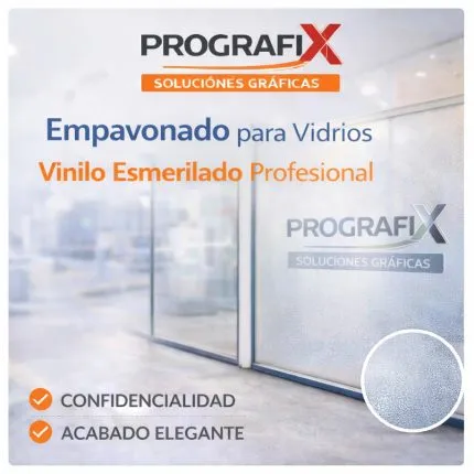 Vinilo esmerilado empavonado para vidrios.