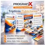 Trípticos publicitarios impresos por Prografix.