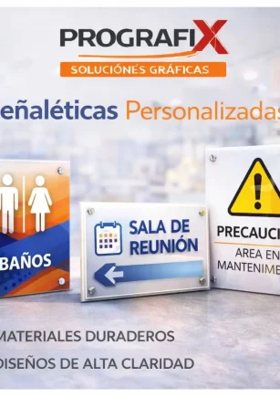 Señalética personalizada para empresas y negocios.