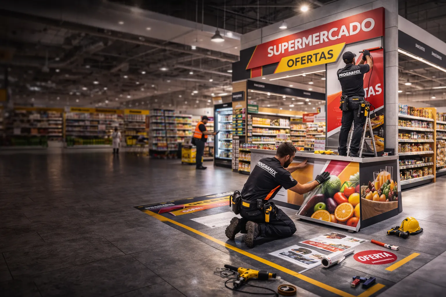 Material POP retail para supermercados y punto de venta